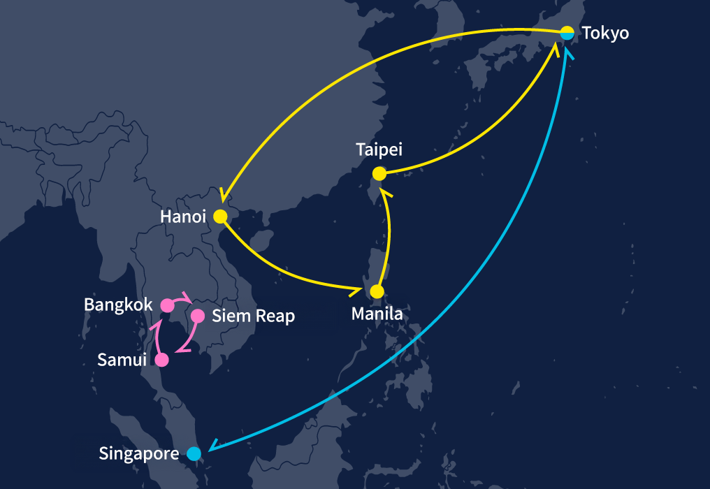 Example of charter rates for Asia/Oceania